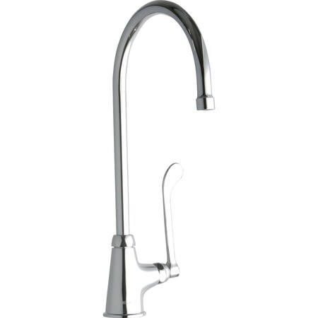 Elkay Elkay 1 Hole Single Control Faucet 8" Gooseneck Spt 6" Wsbld Hdl Ch LK535GN08T6